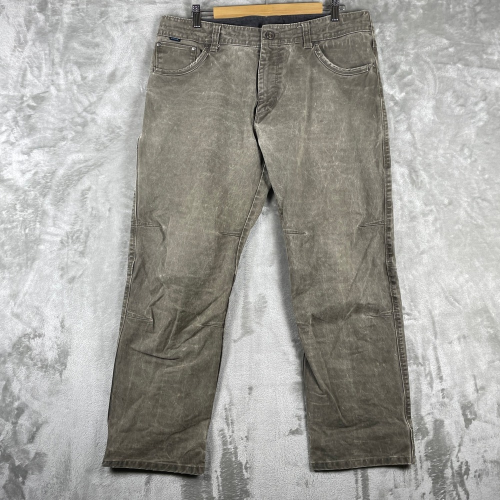 KUHL Rydr Pants Mens 36x28 Grey Vintage Patina Dye Articulated Knee 5016